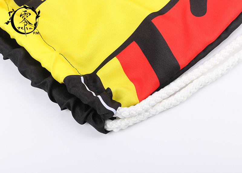 Belgium Digital Athletic Cinch Printed Drawstring Backpack Bag Polyester Medium For Boys School