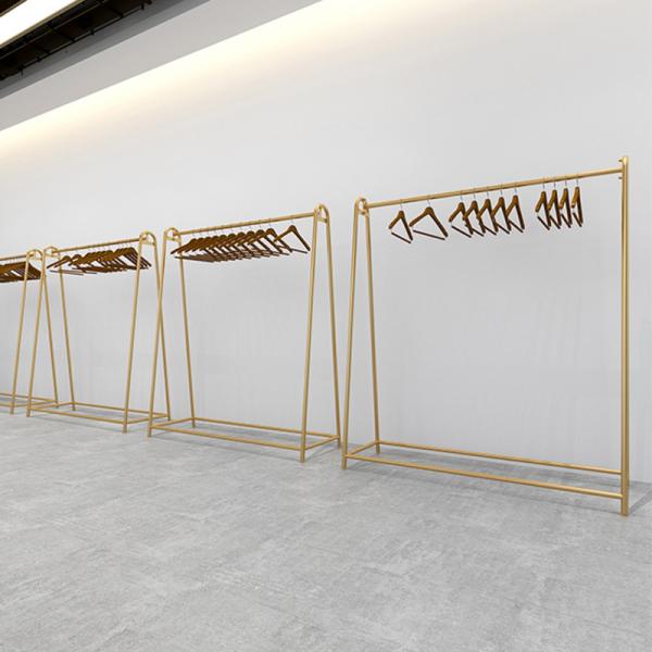 OEM Gold Garment Rack , metal clothes rack CE Certificate Electroplate Surface