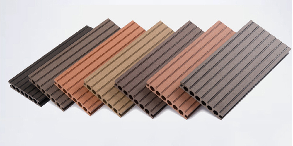 Crack resistant co-extrusion wpc deck voyage composite decking with 12 color choices