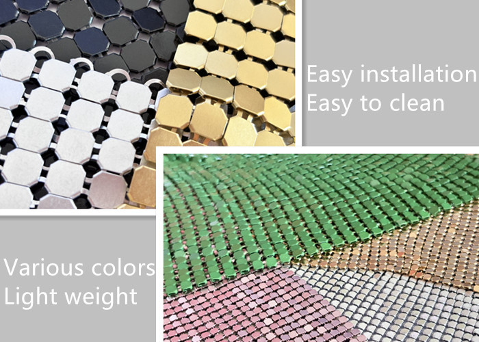 8x8mm Shiny Aluminum Sequin Metal Mesh Curtain For Decoration