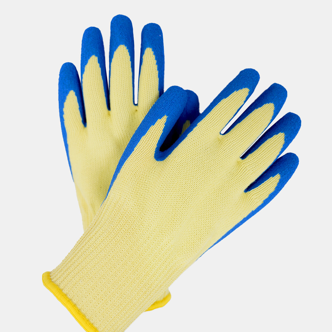 10 Gauge A2 Latex Coated Gloves , Safety Fire Resistant Knit Work Gloves