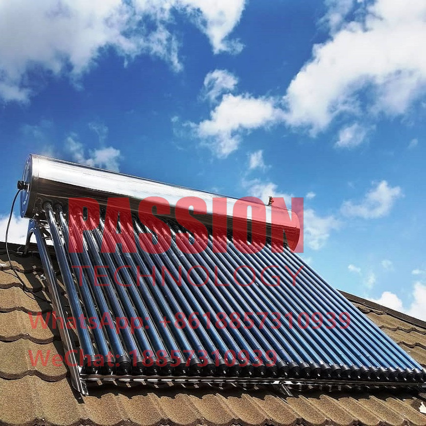 Non Pressurized Thermal Solar Water Heater With Galvanized Steel Tank And Copper Heat Pipe