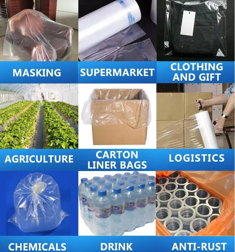 POF Shrink Film For Wrapping Food Products With Fully New Plastic Film LLDPE Wrap, Lay Flat Tubing,Produce Roll, Tube