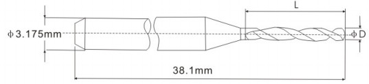 UCSD 0.40mm-1.55mm PCB Micro Drill Bits Circuit Board Drill Bits
