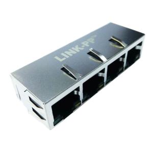 ARJM14A1-805-BB-CW2 1X4 RJ45 Connector with 2.5G Base - T Integrated Magnetics