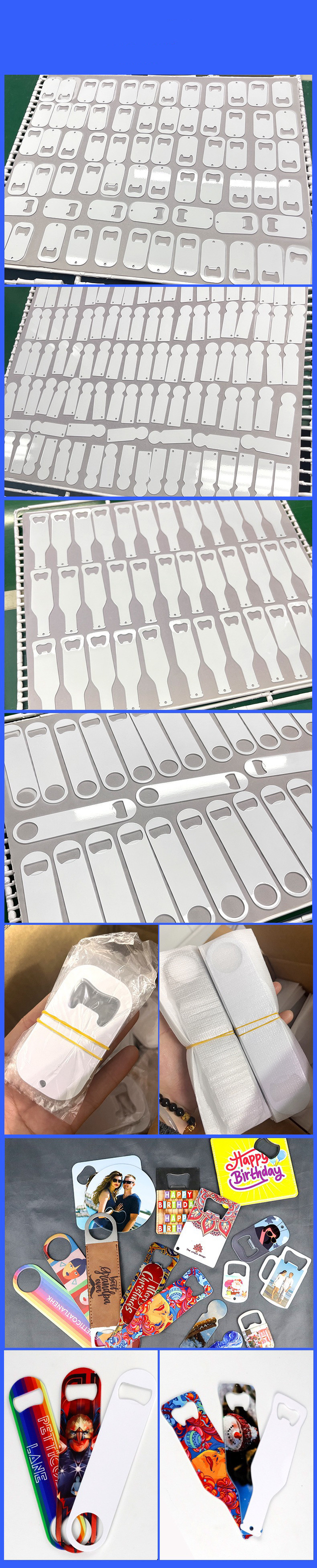 Sublimation Blank Bottle Opener Stainless Steel Beer Bottle Opener Anti Corrosion