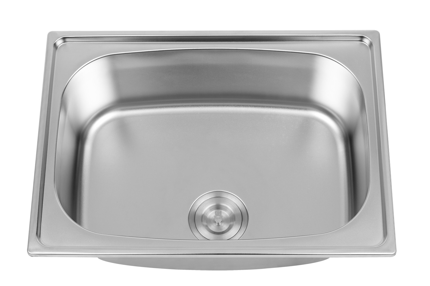 0.7mm Single Basin Stainless Steel Sink Drop In Sink Single Bowl 600*430mm