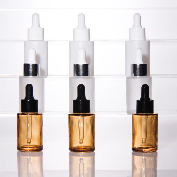 Empty 15ml 30ml Frosted Glass Face Oil Serum Bottle Packaging Glass Pump