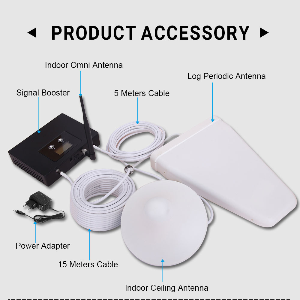 2G 3G 4G 900MHz 2100MHz Mobile Dual Band Repeater With LCD Display