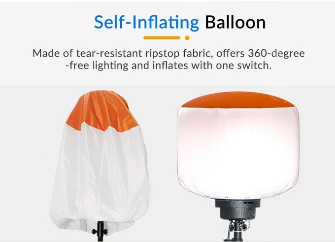 Portable LED Balloon Light 320W Mobile Light Tower For Indoor Construction