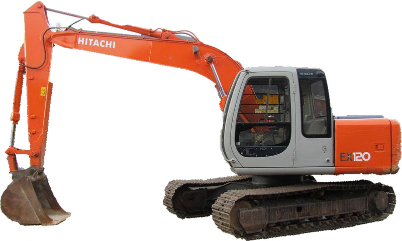 Pre Owned Hitachi EX120-5 Excavator 20T 1M Bucket 90 kW Power 4300 Working Hours Red Color 90% New Undercarriage