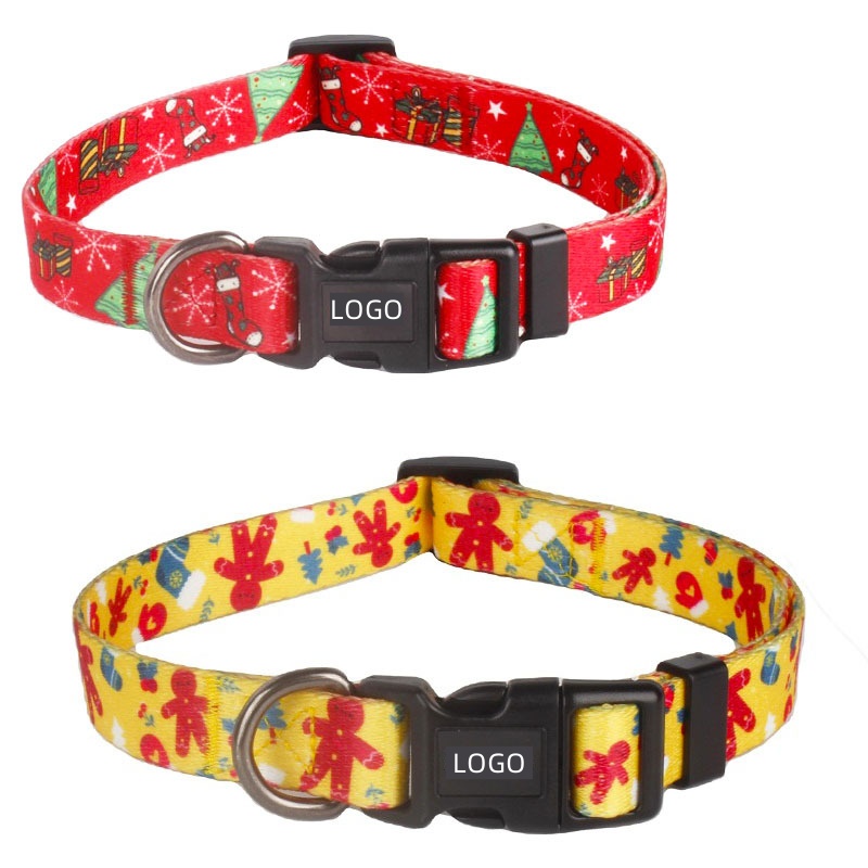 Dog Pet GiftsDog Polyester Christmas Custom Waterproof Pet Collar Adjustable Luxury