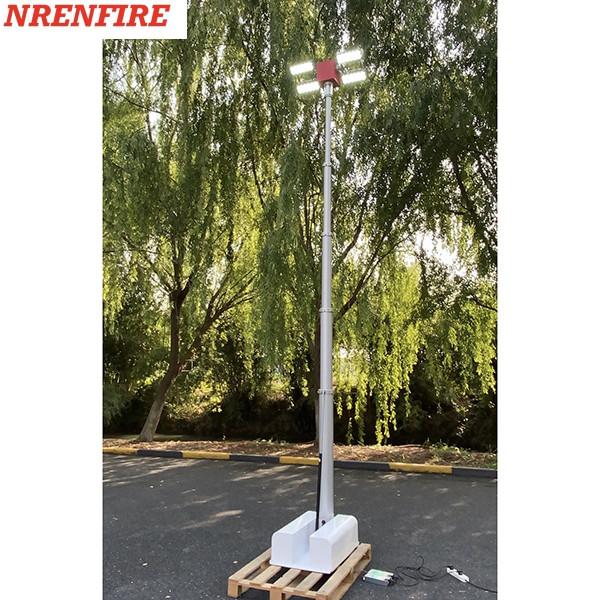 4x120W LED lamps mounted roof mast light 4.5m pneumatic telescopic mast, vehicle