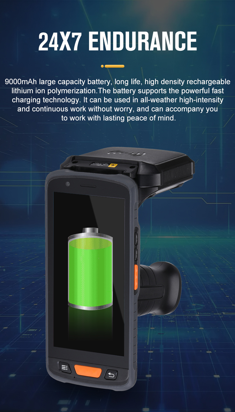 New Arrival Android Qr Code Pda Scanner NFC QR Code Scanning Industrial Rugged Pda Barcode Scanner
