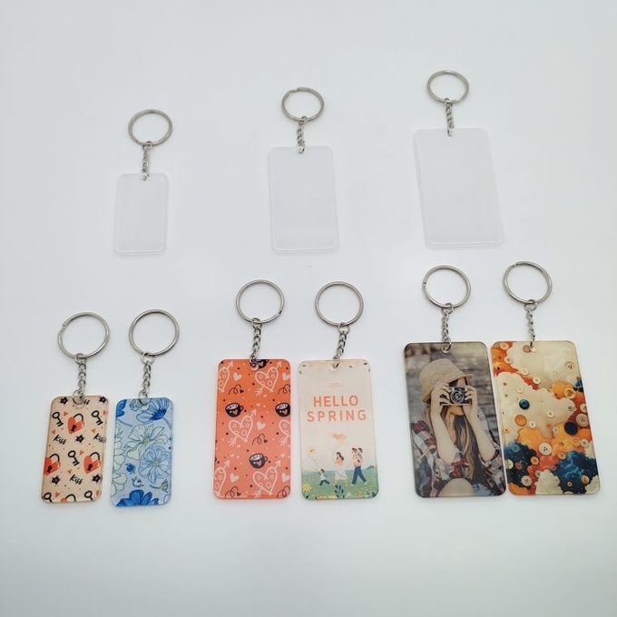 DIY Personalized Sublimation Blank Acrylic Keychains For Sublimation Photos Printing