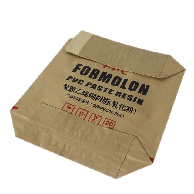 Custom Pasted Valve Multiwall Kraft Paper Bag For Cement 3 Ply