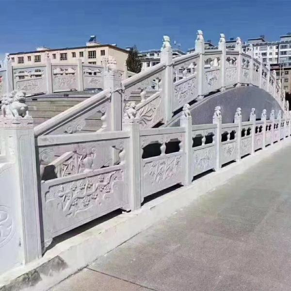 Smooth Marble Stone Sculpture Baluster Handmade Carving Railing Chinese Stone