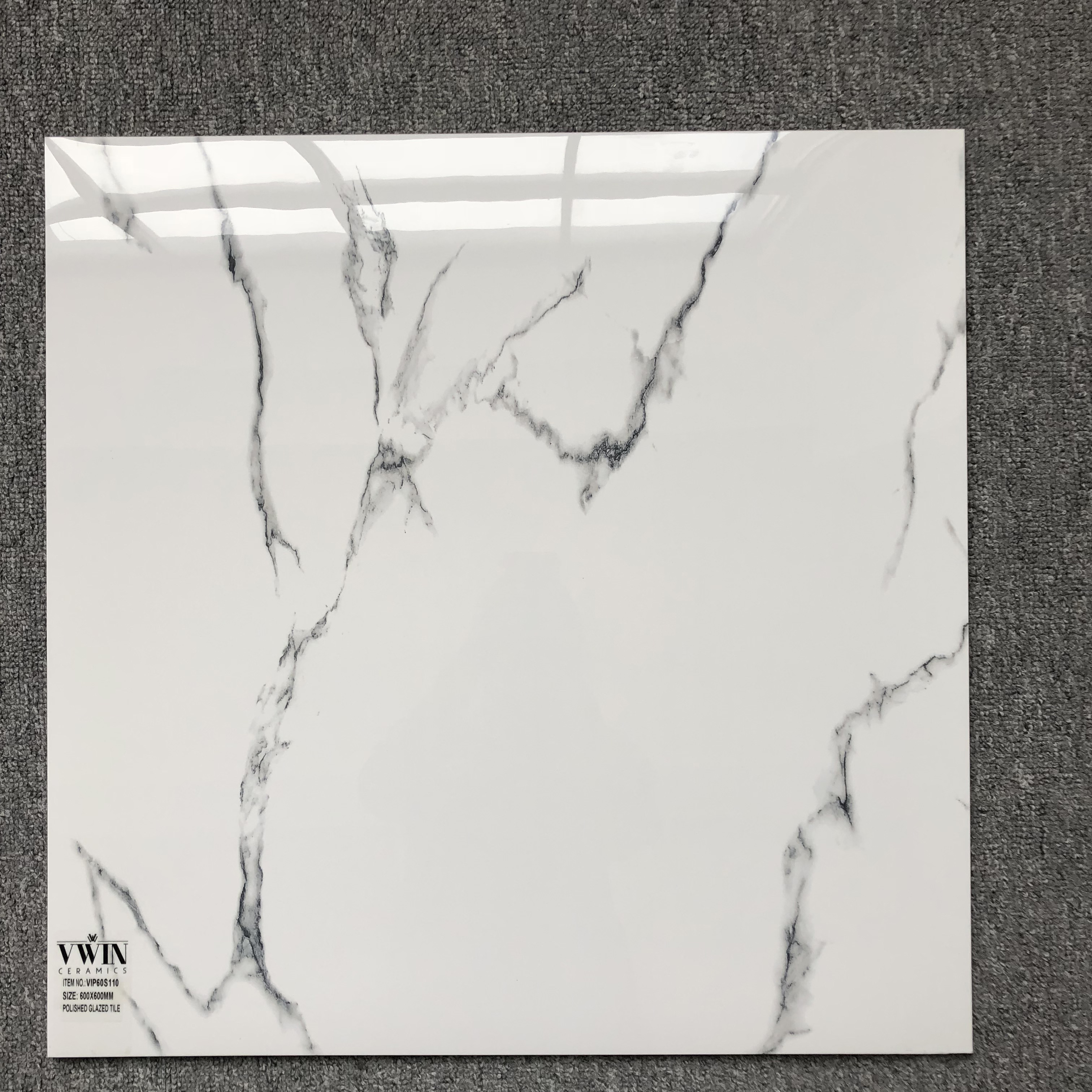Vitrified 600x600mm Polished Porcelain Floor Tiles for Modern Buildings