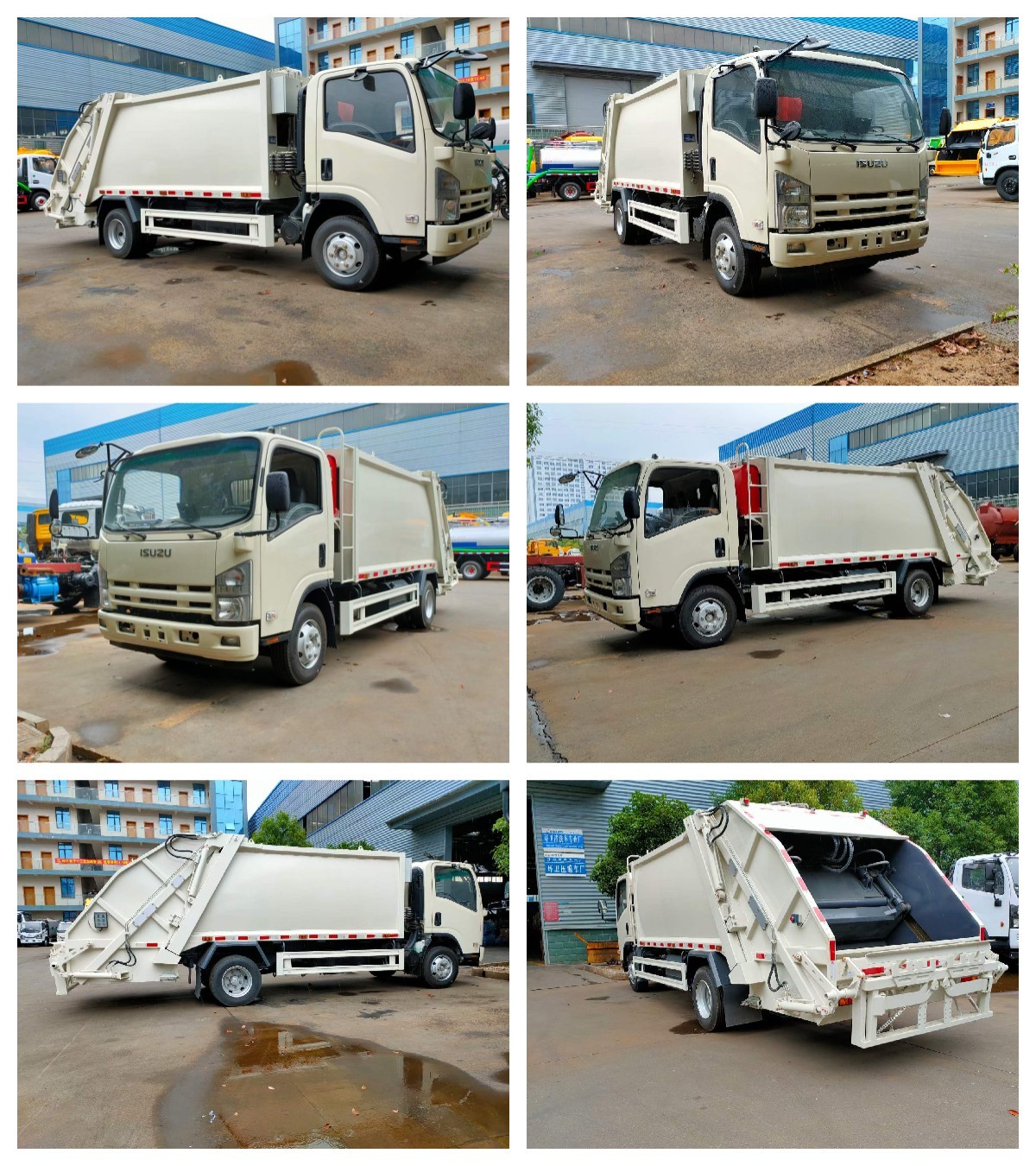 4x2 Japanese ISUZU NPR KV600 Garbage Compacted Truck With 6 Cbm To 8 Cbm Volume