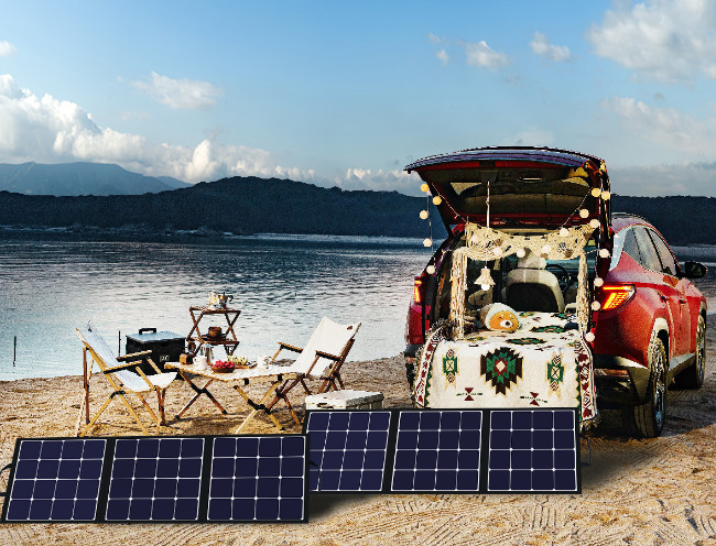 Mono Crystalline Foldable Solar Panel 150W High Efficiency For Camper Blackout