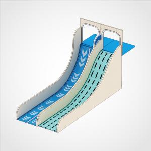 Horn Shape Plastic Playground Slide for Kids Adults