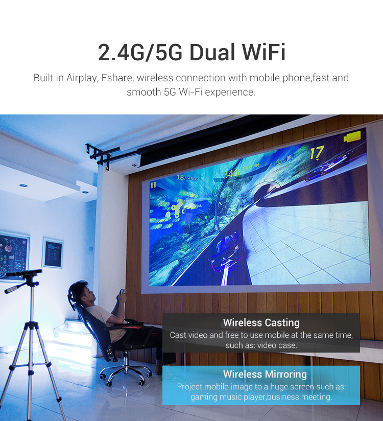 Best Selling Android DLP Video Projector DLP 4K Smart Portable Short Throw Multimedia Mini Pocket Projector
