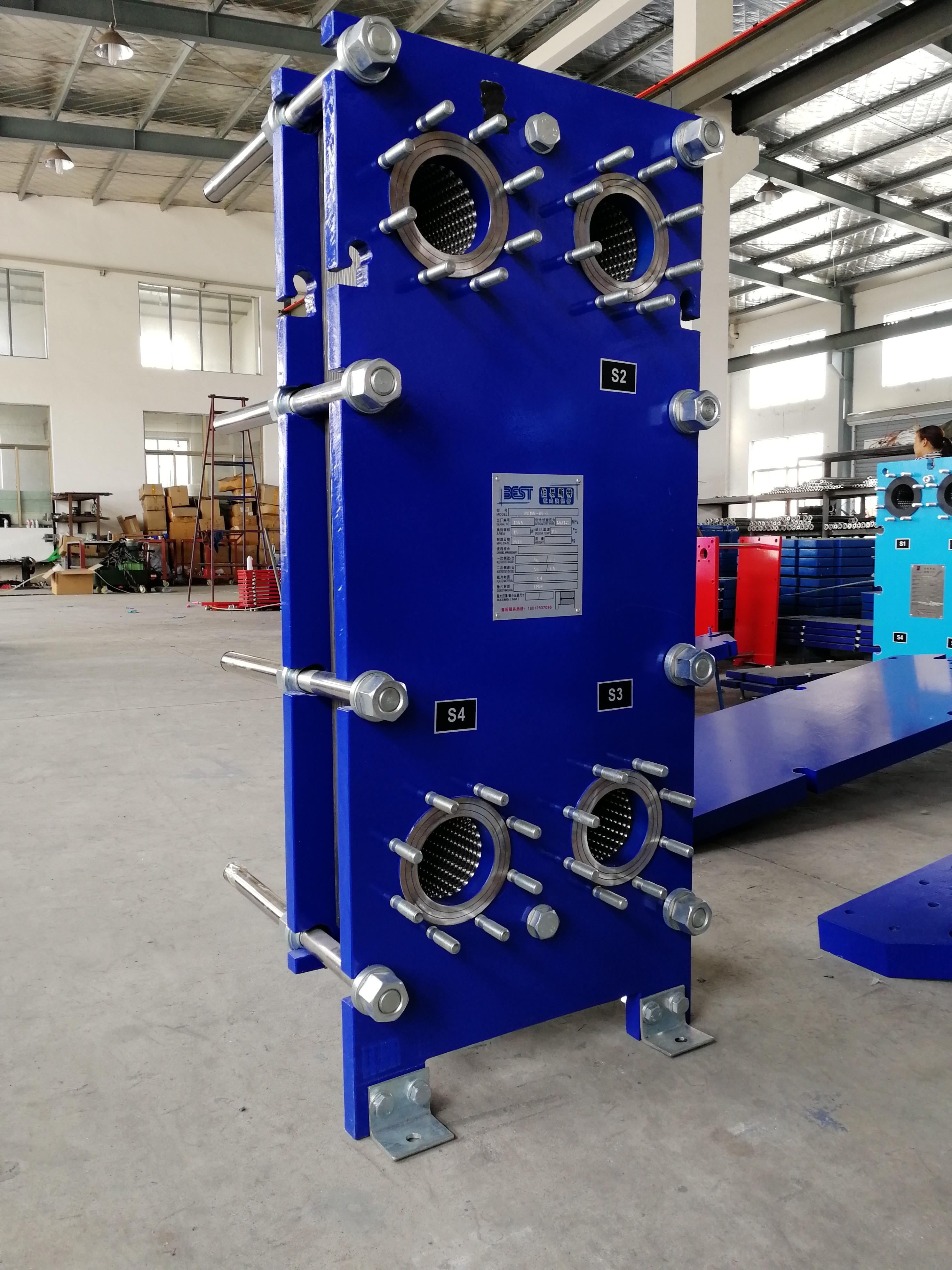 Good Quality BT100 Series DN100 steel carbon frame EPDM gasket SSI316 BEST WATER WATER plate heat exchanger