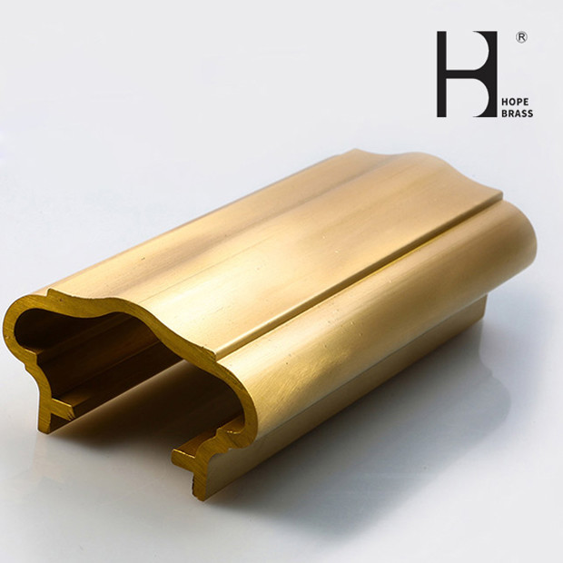 Luxurious Brass Arm Rail And Golden Design Brass Stair Handrails Brass Extruding Profiles Copper Extrusions Profile ODM