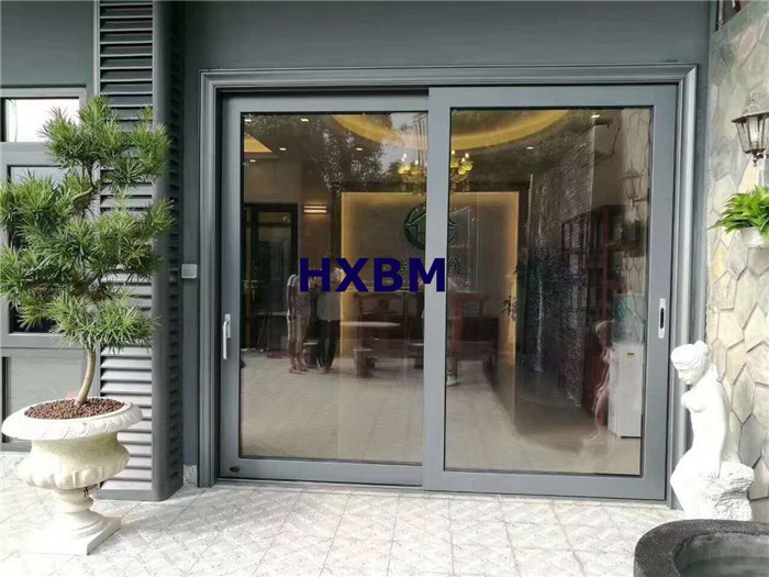 European style double glazed powder coated aluminium sliding glass doors for commercial project