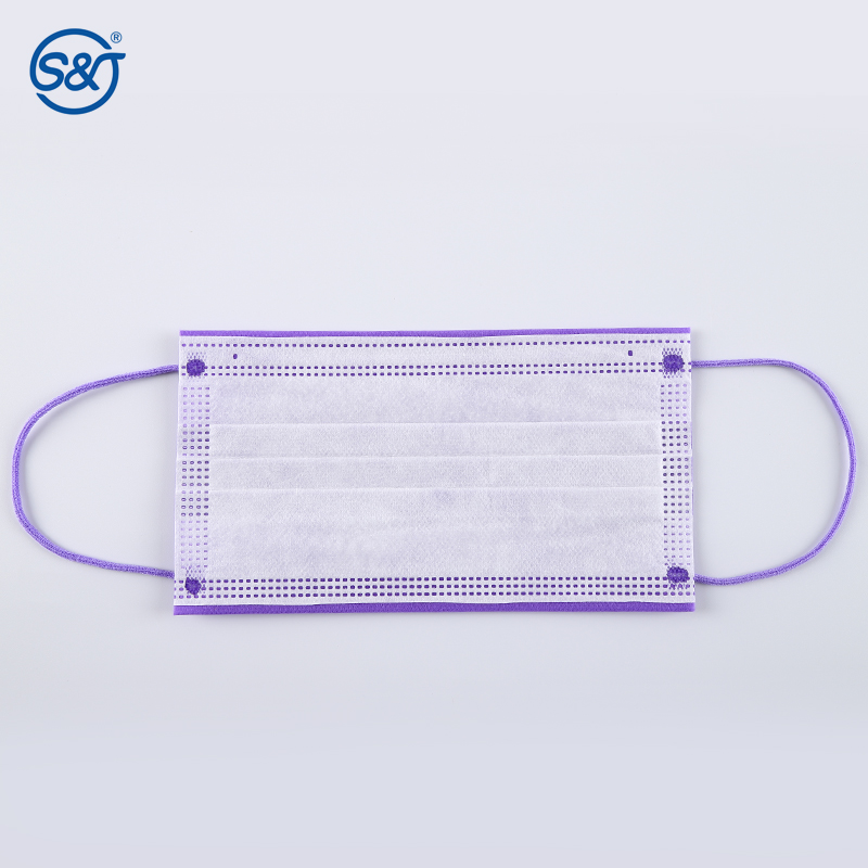 4-ply Disposable Face Mask Respirator Medical or Non Medical Grade Full Color in Lavender Hospital Dental Clinic Daily Use