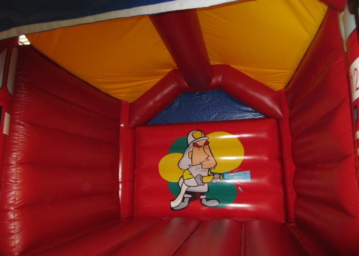 Inflatable fire truck shape jumping Classic inflatable fire engine square shape inflatable fire engine bouncer
