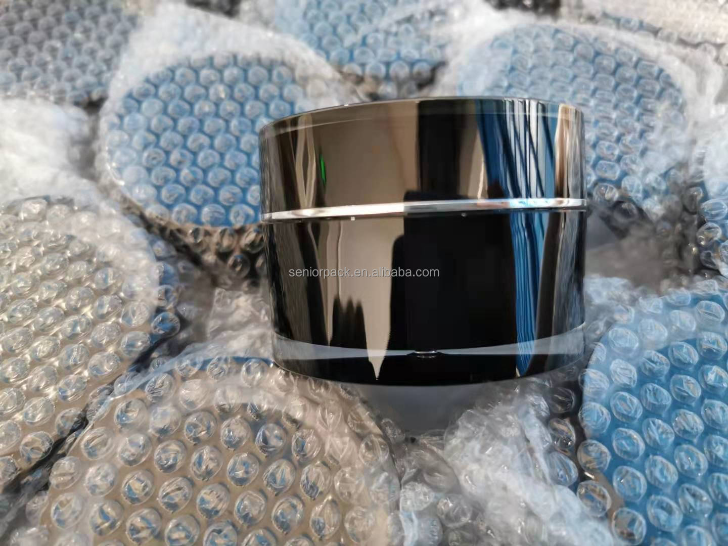 Custom Global Recycled PCR PLA Material Biodegradable Cosmetic Packaging Containers Plastic Acrylic Cream Jar with Replacement