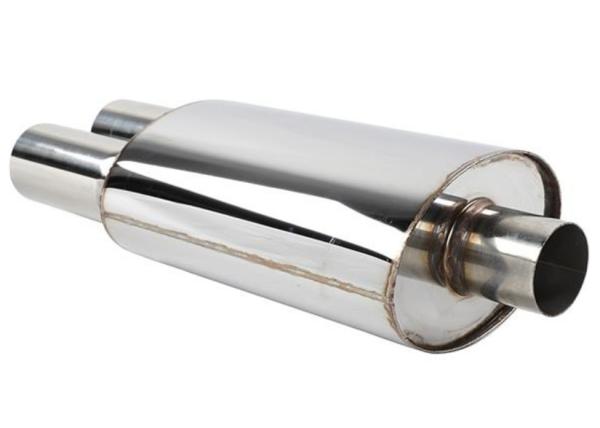 Polished Stainless Steel Muffler Tips Oval Shape Center / Dual Configuration 2