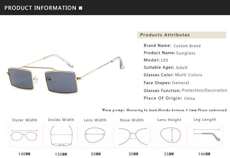 European American Transparent Ocean Sunglasses Single Beam Metal Frame