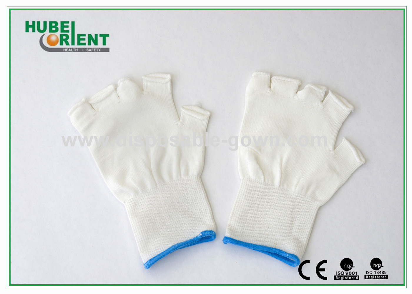 100% Soft Nylon Disposable Half Gloves For Women Anti Vibration