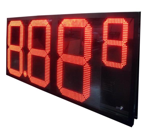 8" 32" Digit Height Waterproof Digital Gas Changer LED Signs for Outdoor Gas