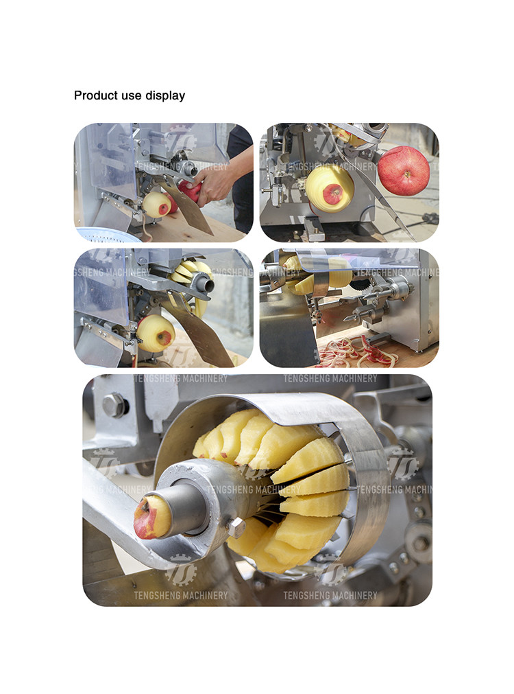 Canned Food Industrial Vegetable Peeler Nucleus Cut Valve Station , Apple Peeler And Slicer Machine
