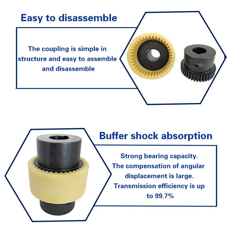 NL Spline Internal Gear Coupling Rigid Continuous Sleeve Double Engagement Gearing