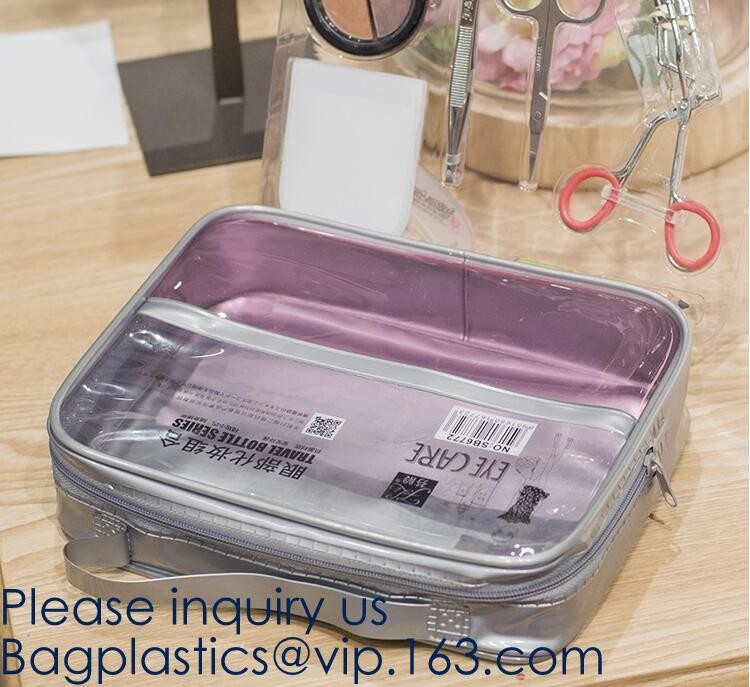 Travel Bag Large Toiletry Bag Makeup Organizer clear pvc cosmetic bag,Cosmetic Packing Toiletries Bag for Women BAGEASE