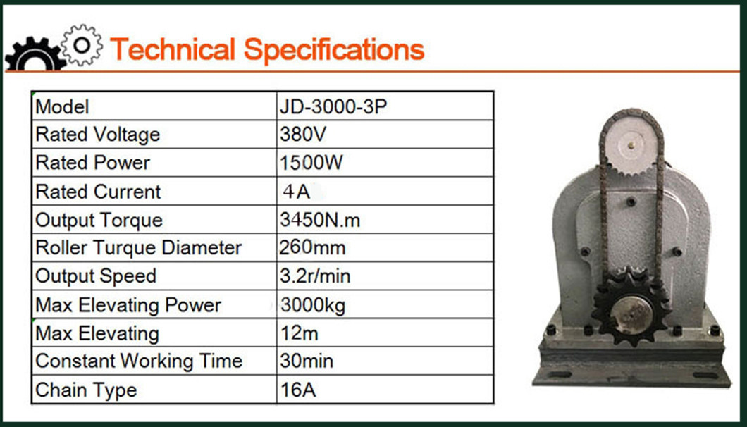 AC3000kg Heavy Duty Shop Shutter Motor , Industrial Roller Shutter Door Motor