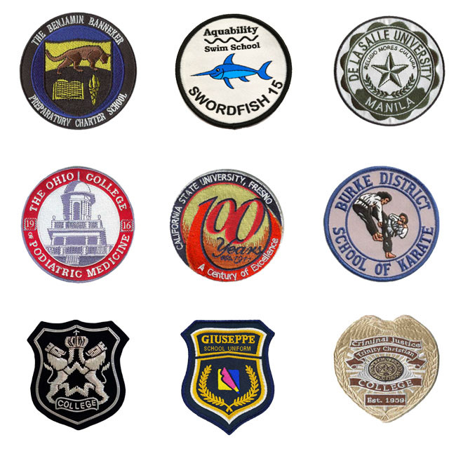 Twill School Uniform Logo Patches