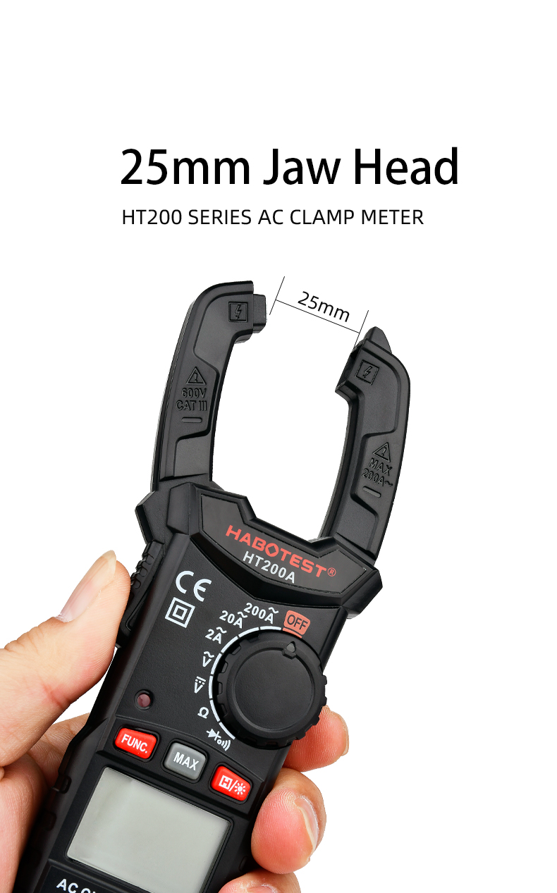 Double Backlight Handheld Mini Digital Clamp Meter