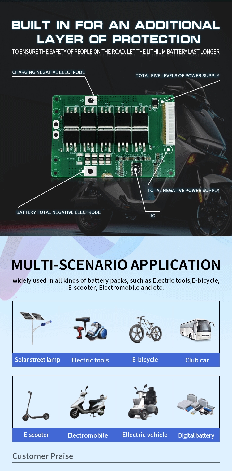 KLS Scooter Smart Bms 3.2v 16s 60a 48v Pcm/pcb/bms With RS485