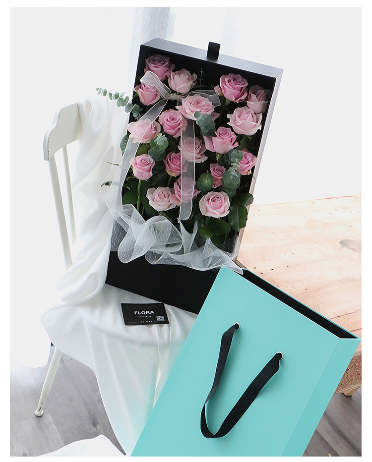 Rectangle Gift Florist Cardboard Boxes Paperboard Carton Rose Packaging Display