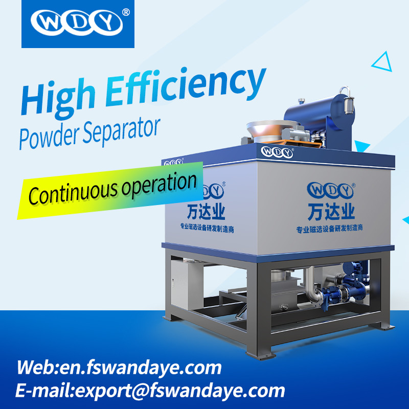 430mm oil cooling Dry Magnetic Separator Machines For Kaolin Quartz Chemical Powder