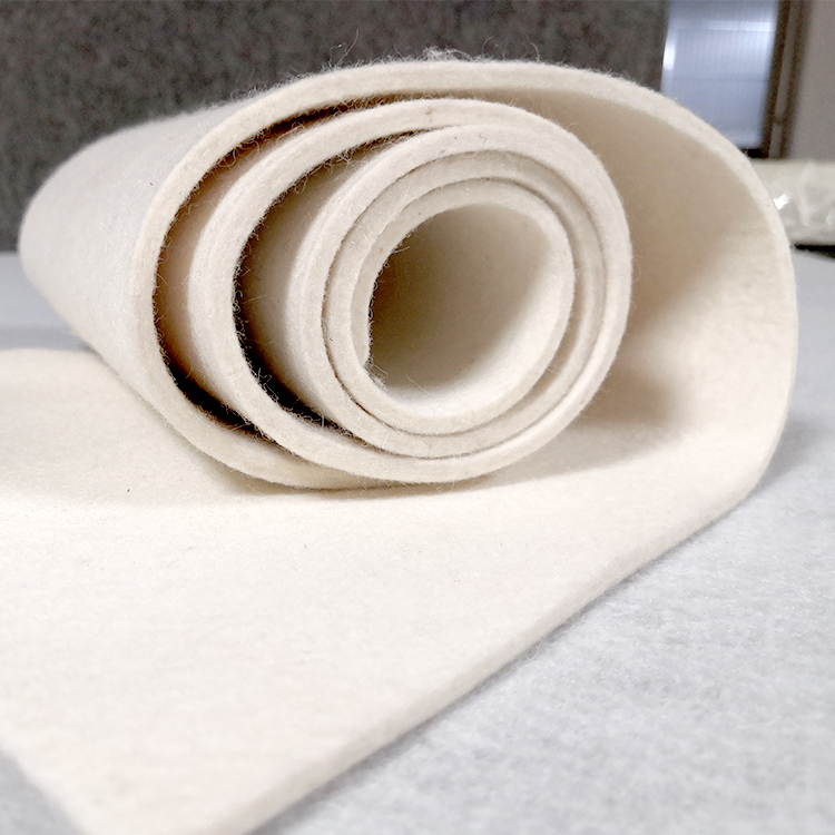 Heat Resistant Polyester Felt Sheets Natural White