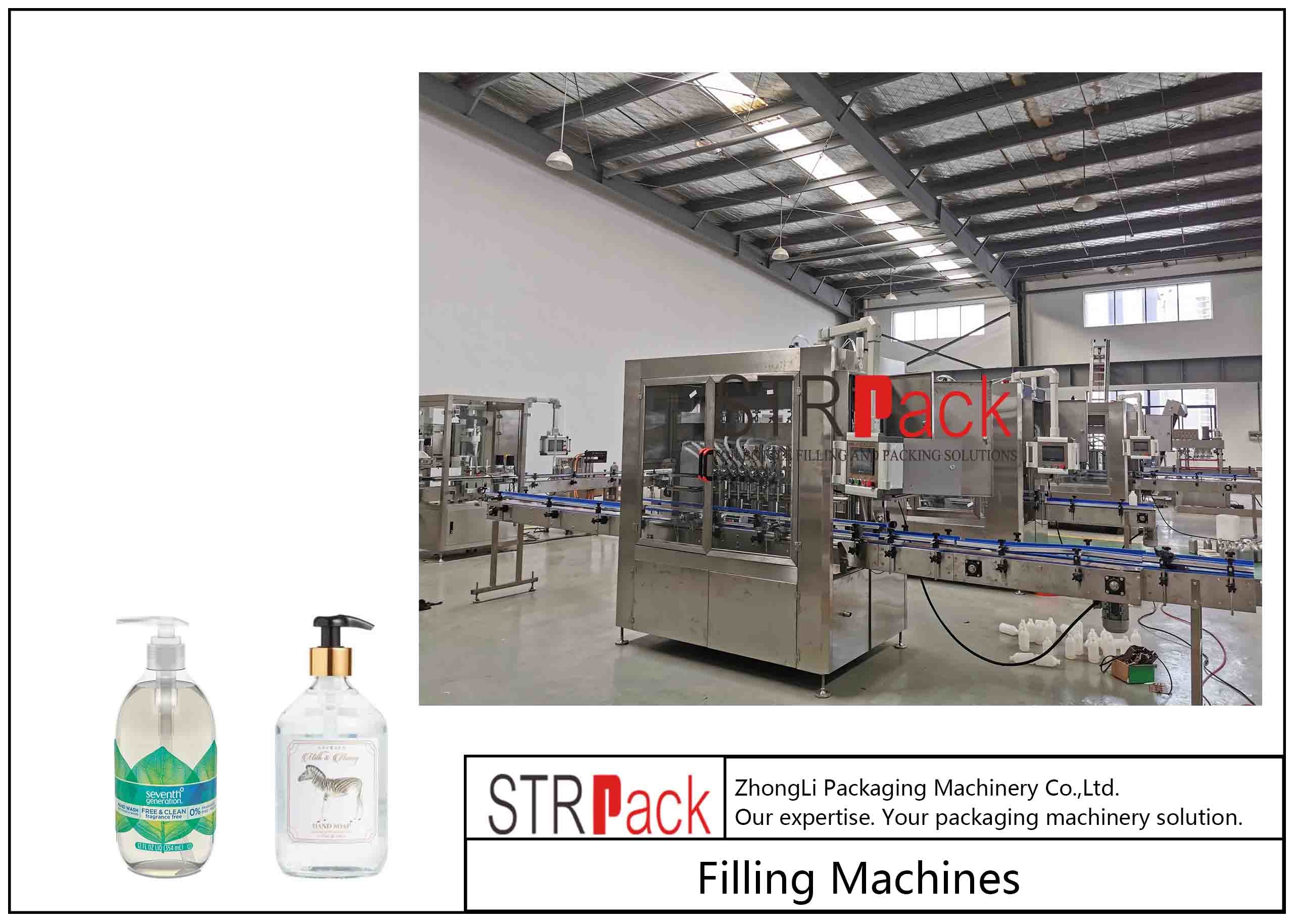 Bottle Automatic High-Precision PLC Controlled Liquid Soap/Hand Sanitizer/Shower Gel Filling Capping Machine Aseptic Fil