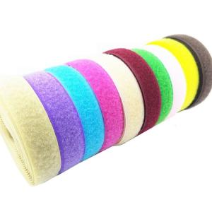  Customized nylon polyester self adhesive hook and loop strap Manufactures