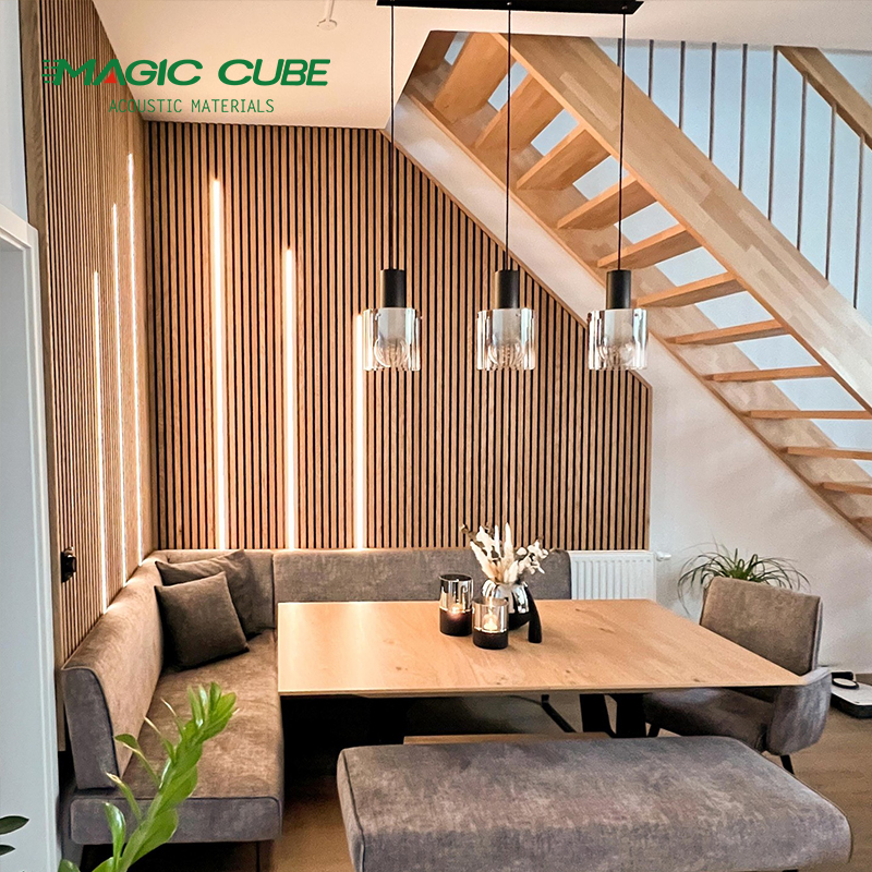 HPL Finish Wall Panels Akupanel Acoustic Wall Panelling for Standard Size 2400*600*21 mm