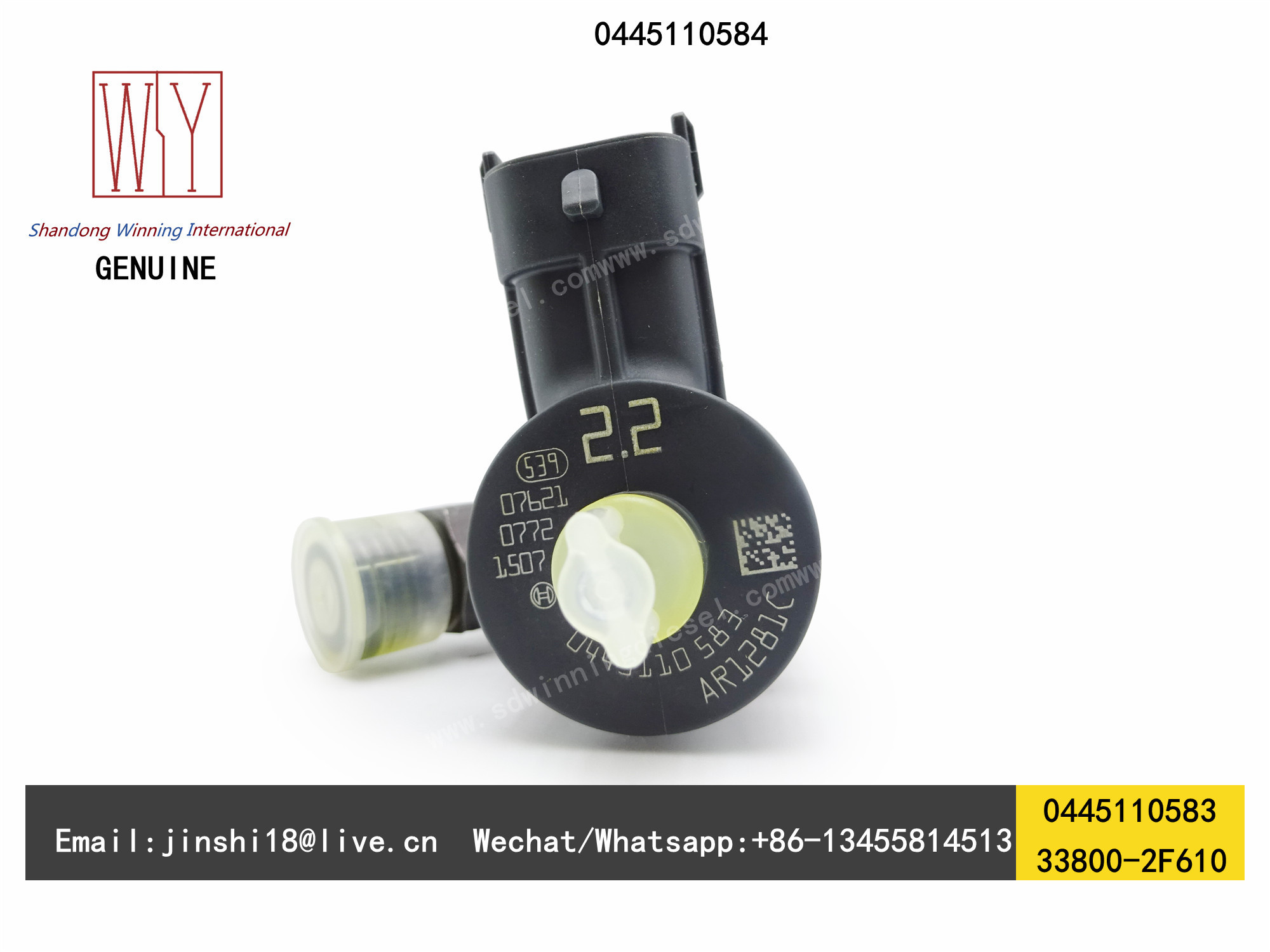 BOSCH GENUINE AND BRAND NEW DIESEL FUEL INJECTOR 0445110583, 0445110584, 33800-2F610 FOR HYUNDAI D4HB EURO 6 ENGINE